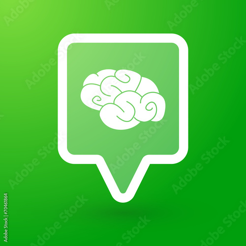 Square tooltip with a brain