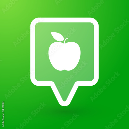 Square tooltip with a fruit