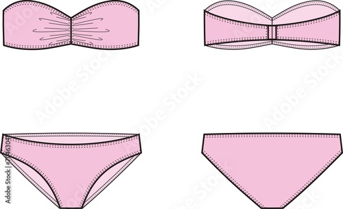 Vector illustration of women's bikini