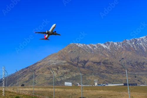 plane taking off the airport