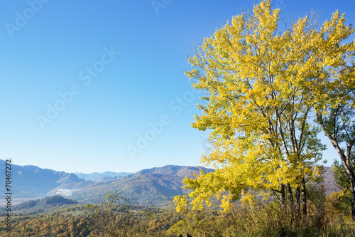 Autumn landscape in the mountains of Lago-Naki