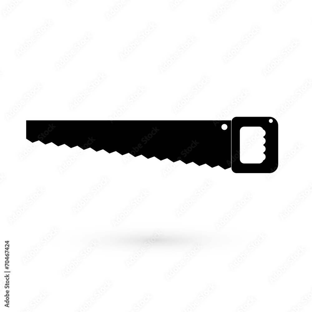 Icon black saw. Raster Icon black saw. Raster