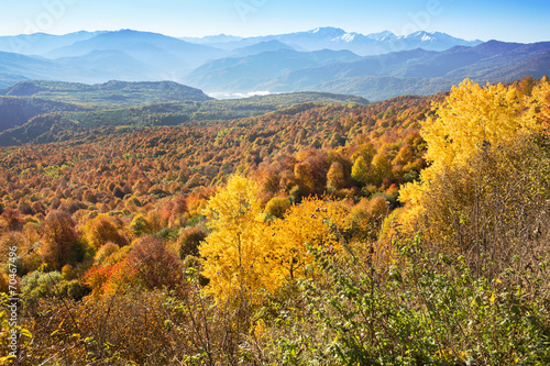 Autumn landscape in the mountains of Lago-Naki