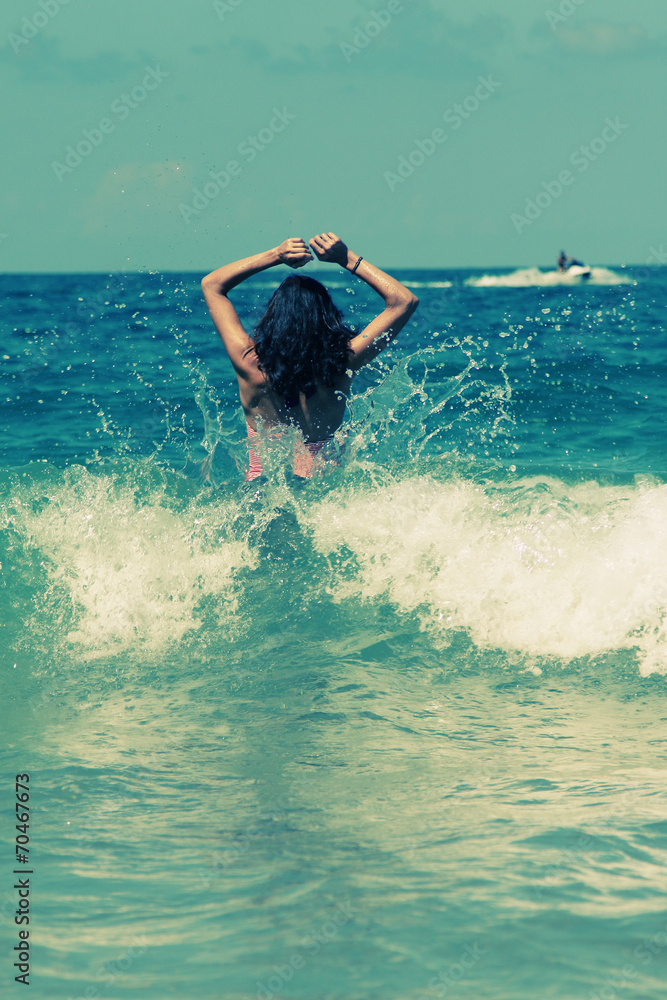 Woman on the beach