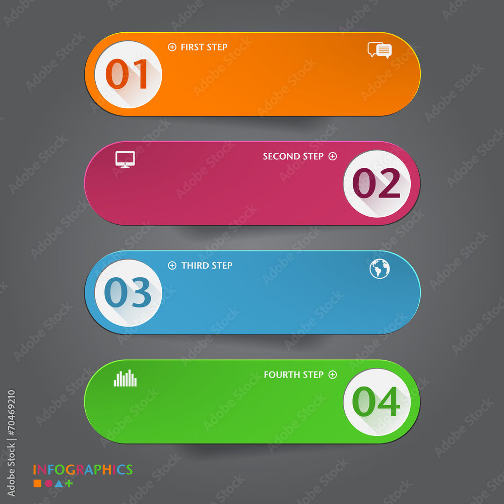 Number Banners Template. Graphic or website layout Number Banners Template. Graphic or website layout