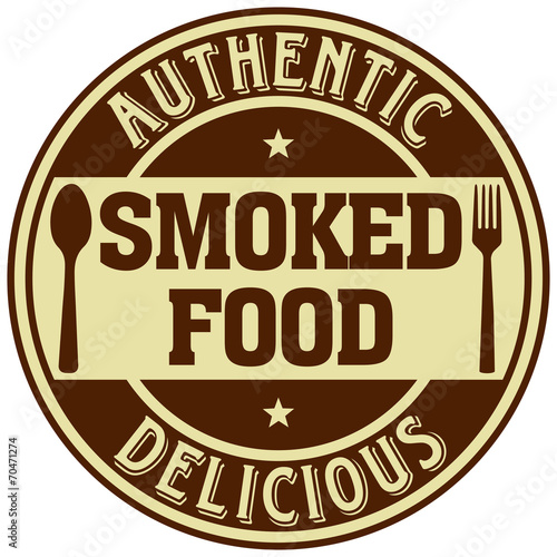 smoked food label