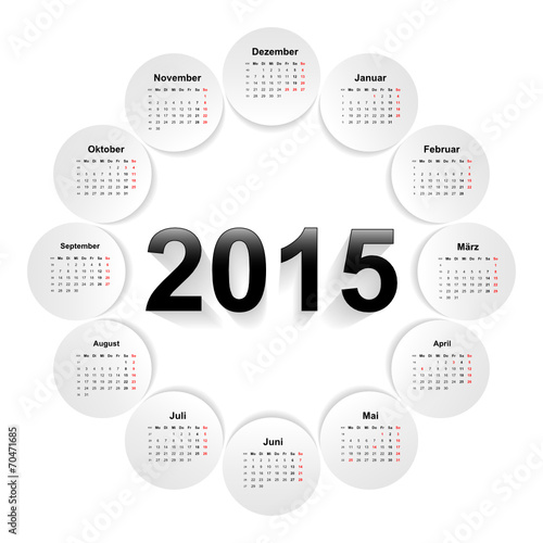Kalender 2015- Rund