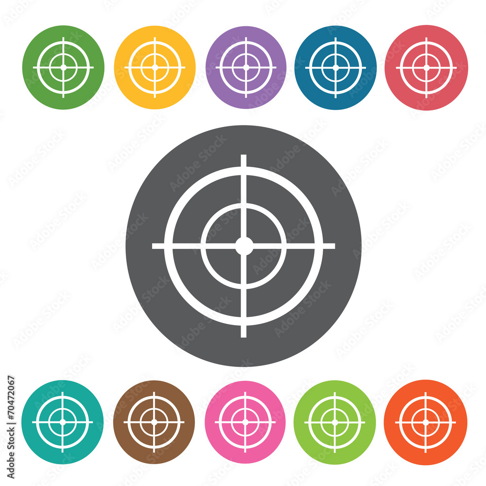 double crosshair icon. Crosshair icon set. Round colourful 12 b double crosshair icon. Crosshair icon set. Round colourful 12 b