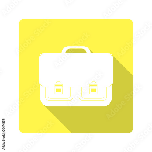 flat design. icon classic school bag