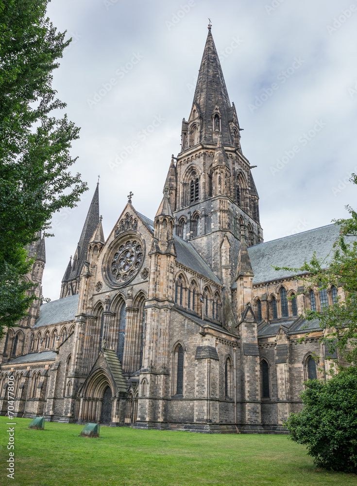 Wide angle view of St Mary's Episcopal Cathedral, Edinburgh