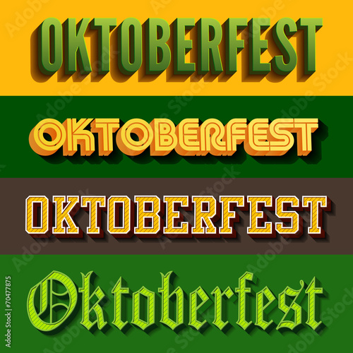 Oktoberfest festival typography vintage retro Octoberfest