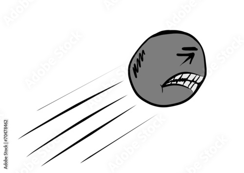 Billede på lærred cartoon cannonball