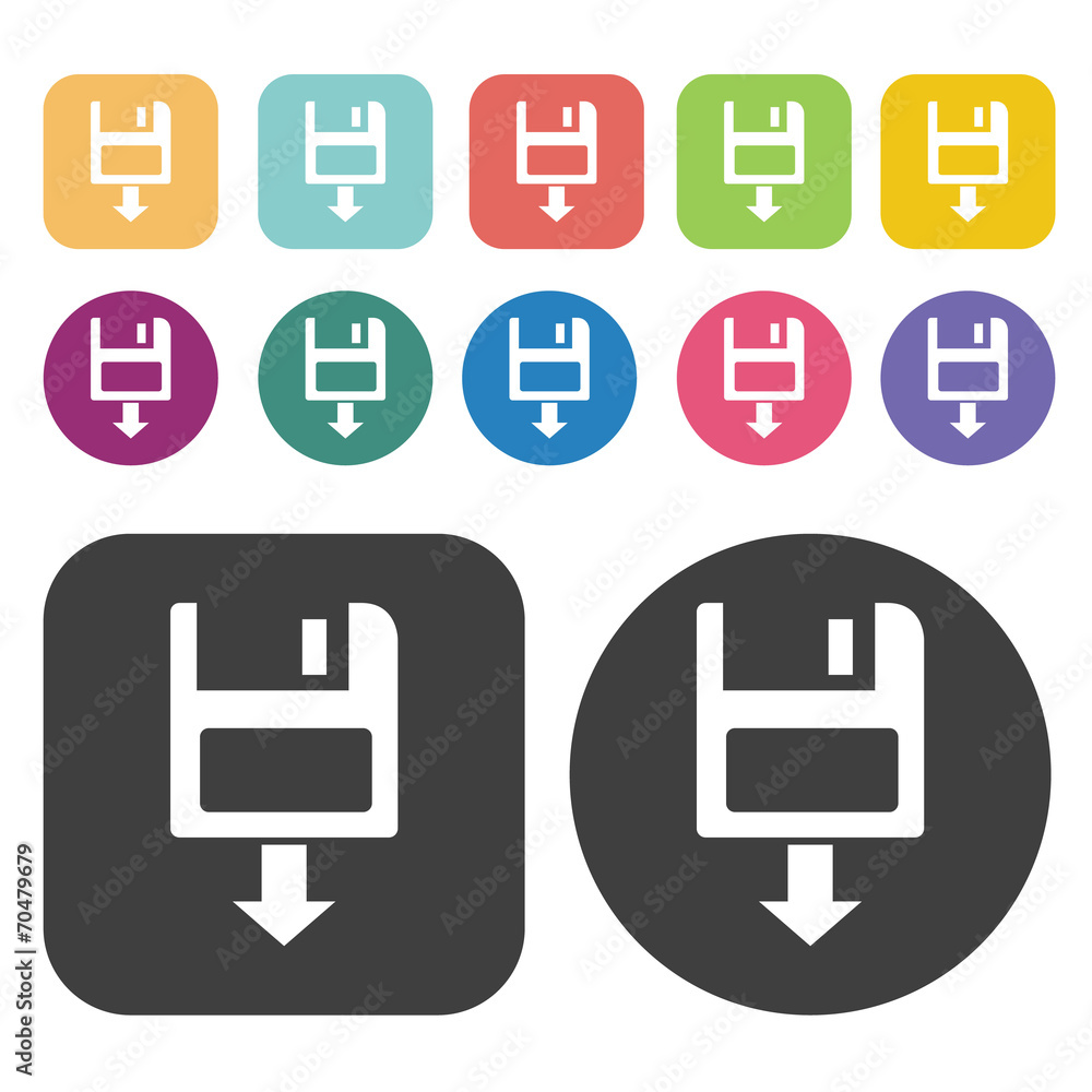 Download arrow below floppy disk icon. Upload download sign icon Download arrow below floppy disk icon. Upload download sign icon
