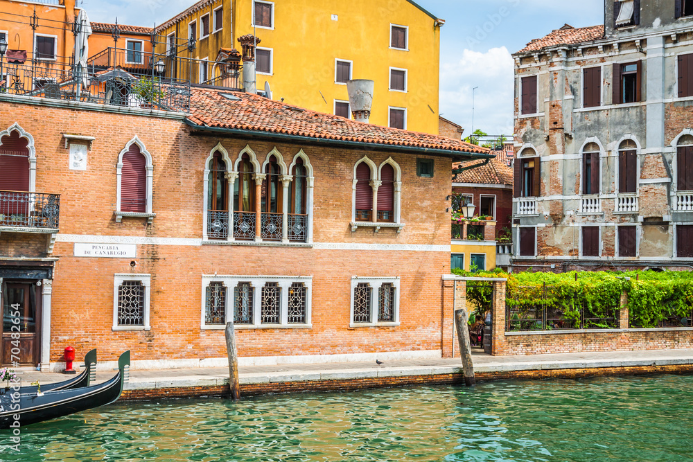 The house on the shore of the channel - Venice, Italy 