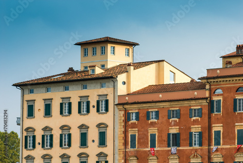 Facciata palazzi signorili, centro storico, Pisa