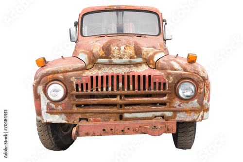 Retro vintage car look very dirty and abandon