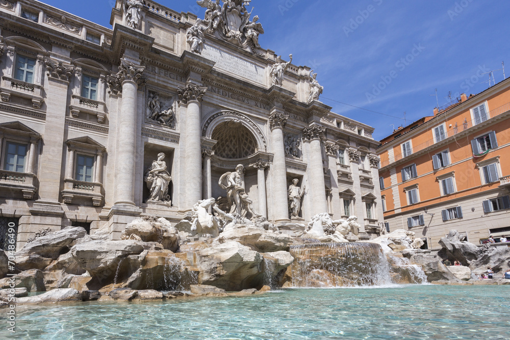 Rome, Italy - famous Trevi Fountain (Italian: Fontana di Trevi)