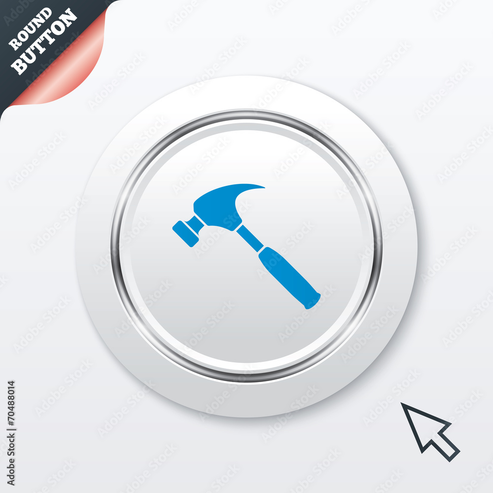 Hammer sign icon. Repair service symbol. Hammer sign icon. Repair service symbol.