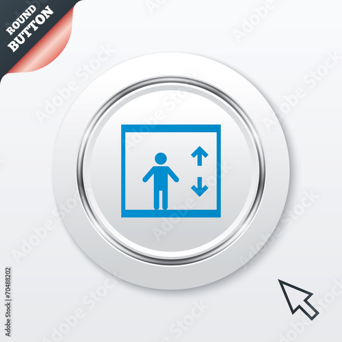 Elevator icon. Person symbol with up down arrows