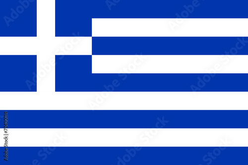 Current national flag of Greece