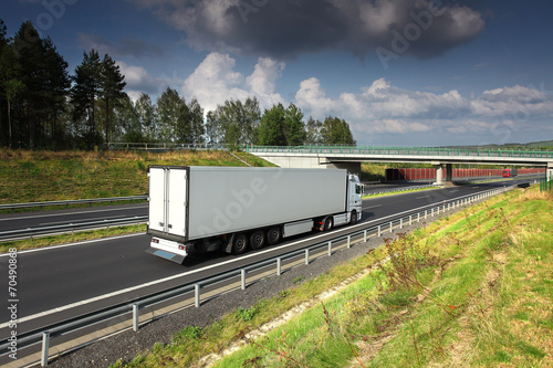 Truck on the road