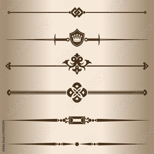 Elements for design - decorative line dividers.