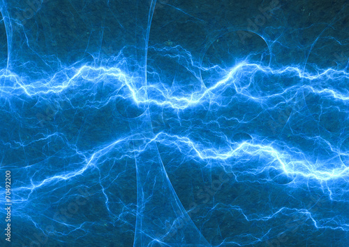 Blue Electric lighting, abstract electrical background