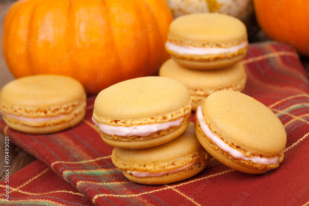 Fototapeta premium Pumpkin Macaroons