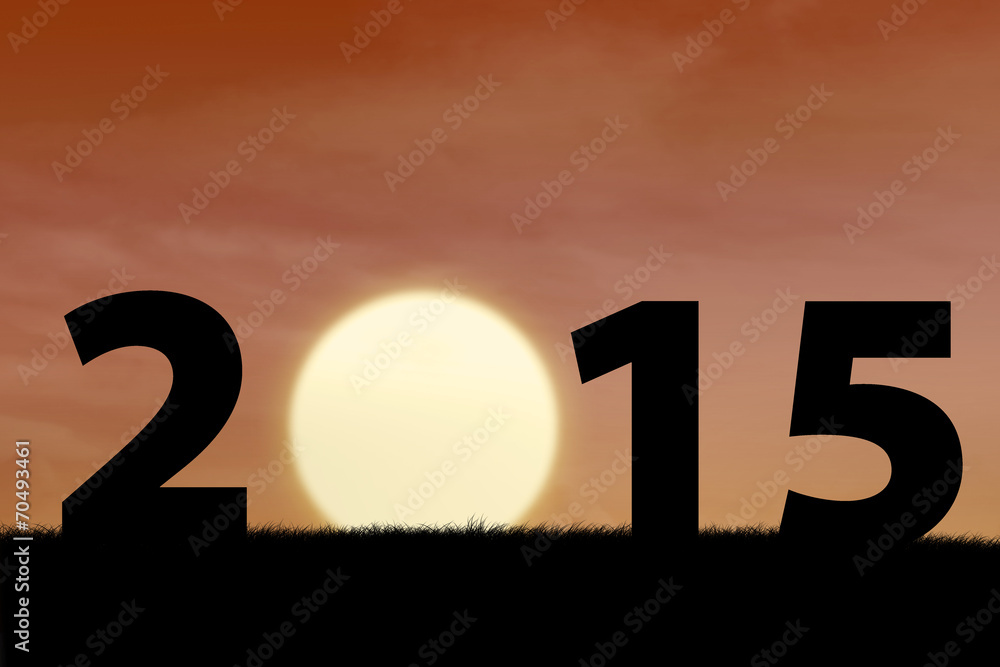 Fototapeta premium Sunset in the beginning year of 2015
