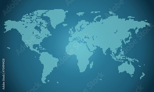 Dotted world map illustration