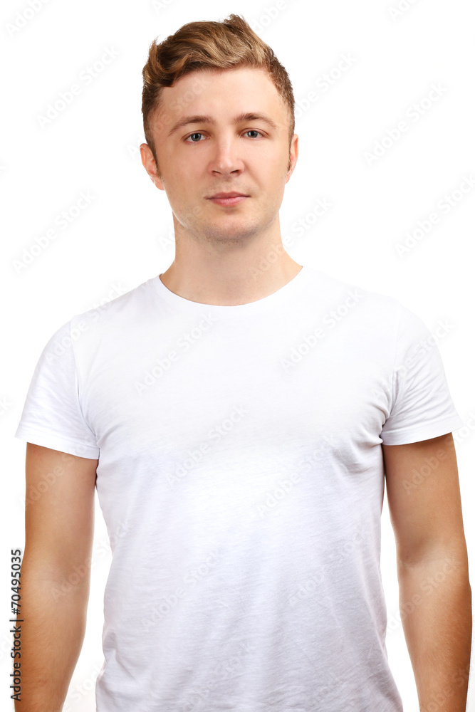 Portrait of young man isolated on white Portrait of young man isolated on white