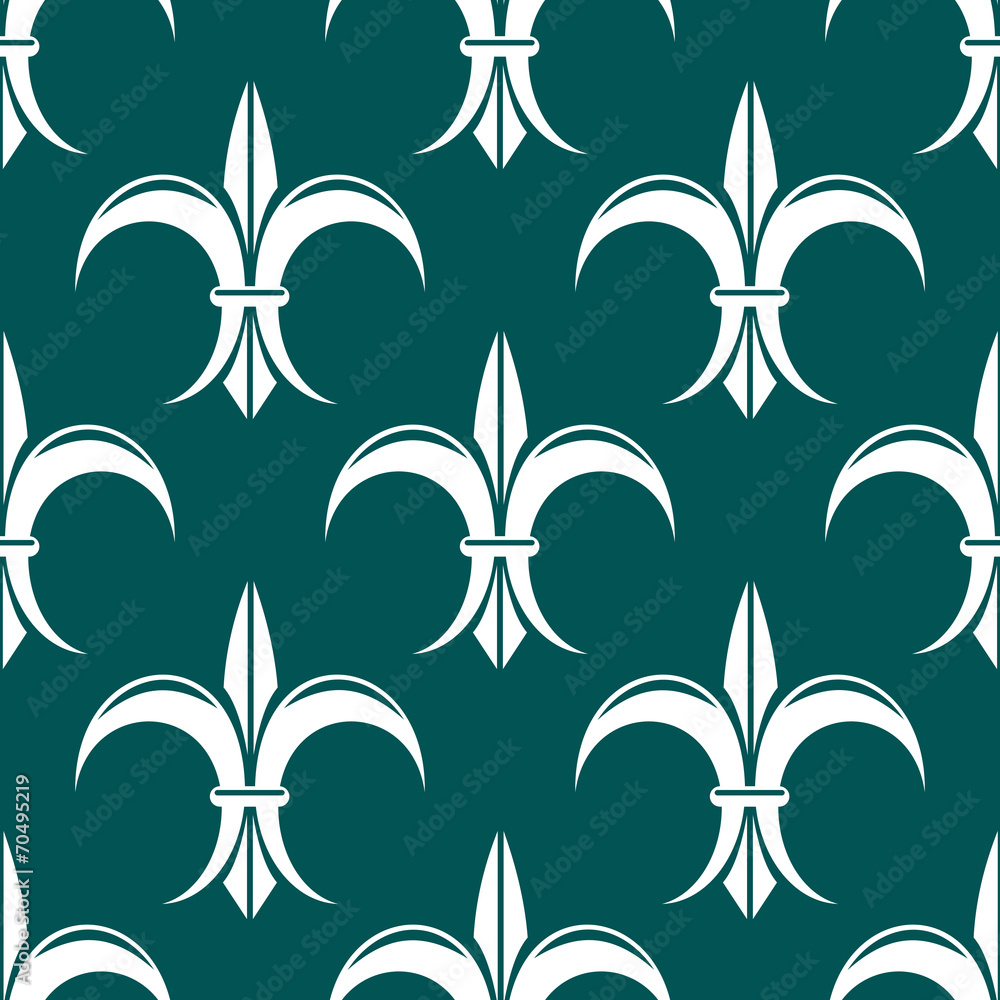 Seamless fleur-de-lis royal white pattern Seamless fleur-de-lis royal white pattern