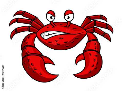 Cartoon red crab character