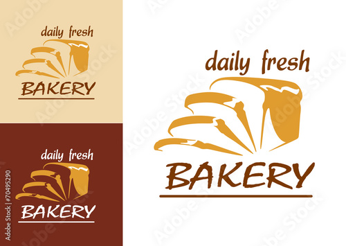 Slices of bread as bakery emblem