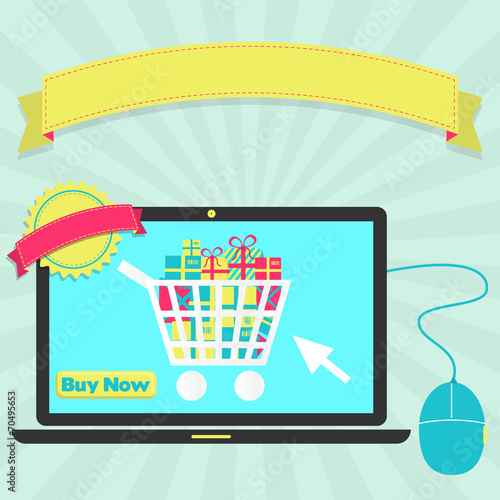 Buy online through laptop