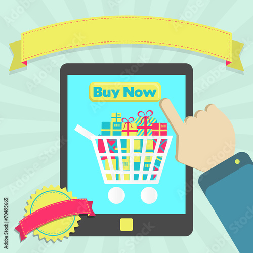 Buy online through tablet