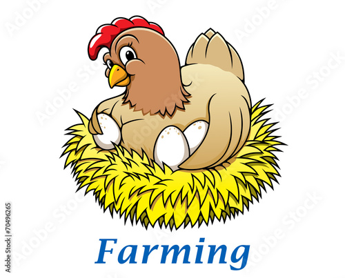 Cartoon hen character