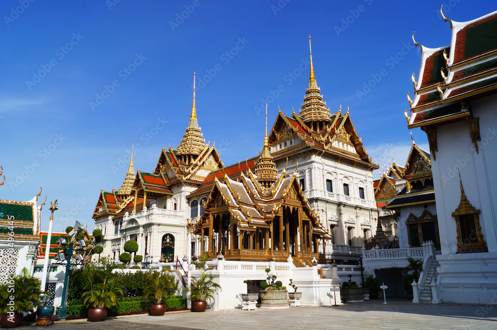 Grand palace and Temple of the Emerald Buddha  or Wat Phra Kaew