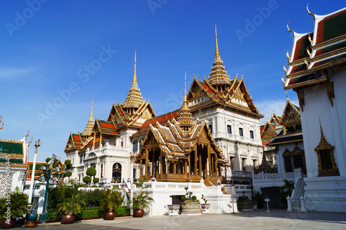 Grand palace and Temple of the Emerald Buddha  or Wat Phra Kaew © khwanchai