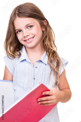 Girl grabbing book