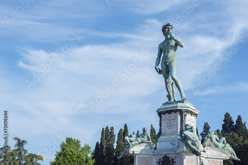 The statue of David by Michelangelo in Florence  Italy