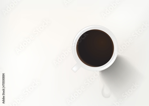 Coffee in White Cup Top