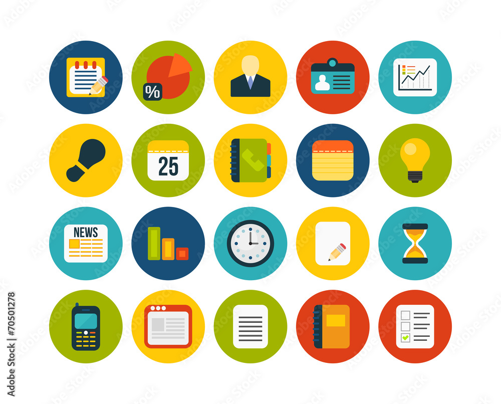 Flat icons set 8 Flat icons set 8