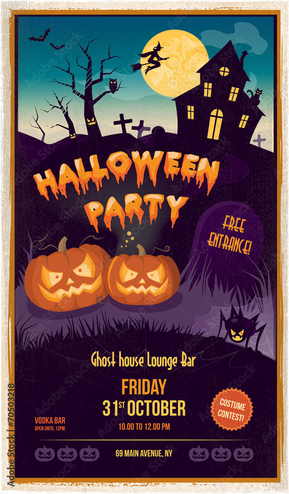 Fototapeta premium Halloween party poster