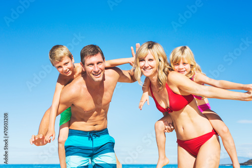 Happy Family at the Beach