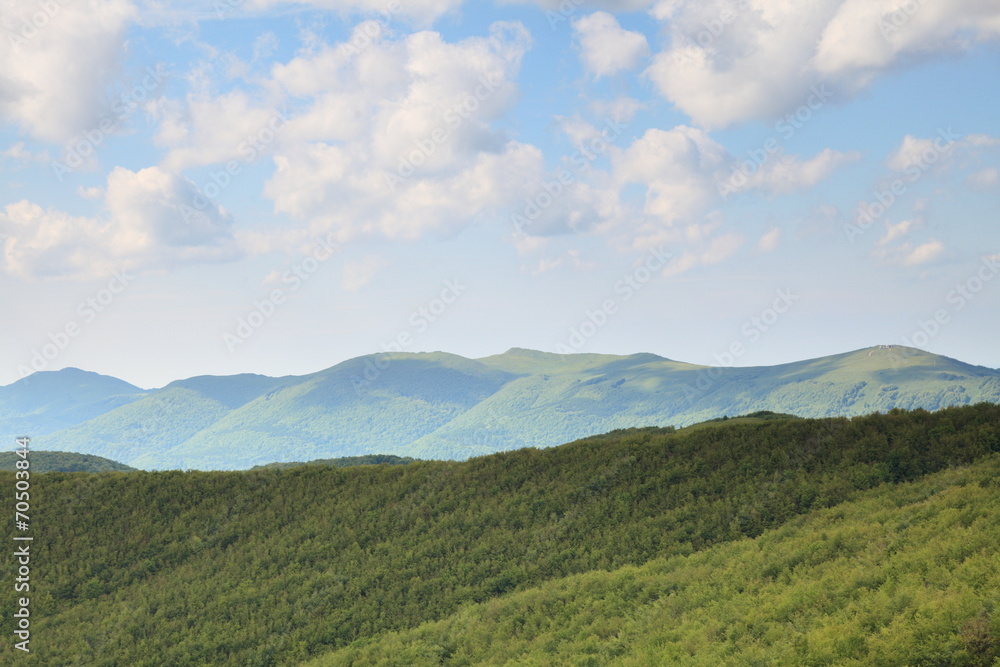 Nature. Green mountain landscape in the summer