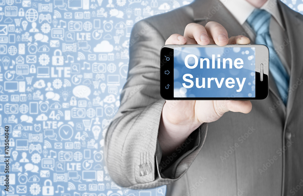 business concept on smartphone - Online Survey business concept on smartphone - Online Survey