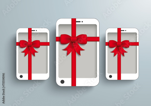 3 White Smartphone Red Gibbon Gift