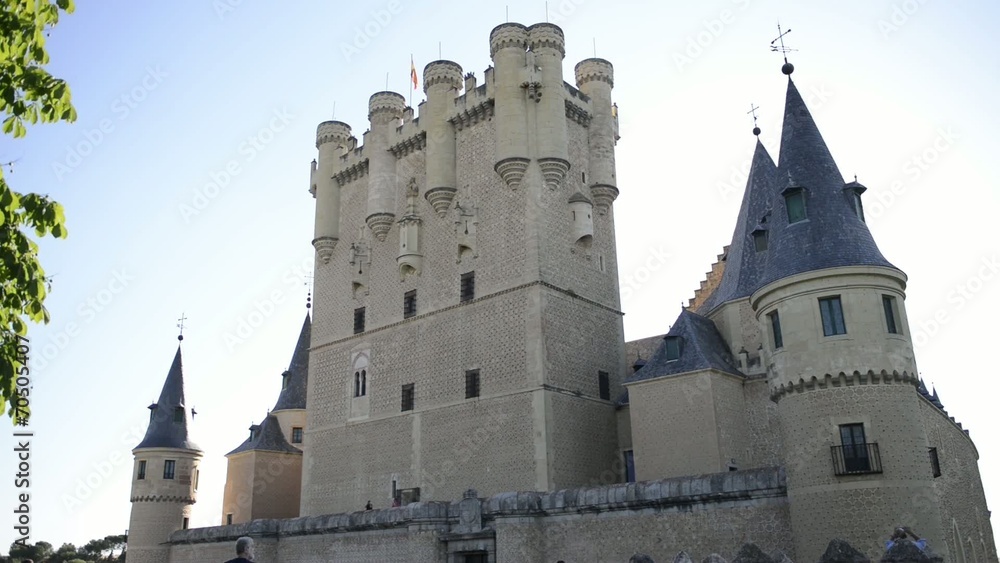 The spanish castle Alcazar of Segovia at dusk, Spain The spanish castle Alcazar of Segovia at dusk, Spain