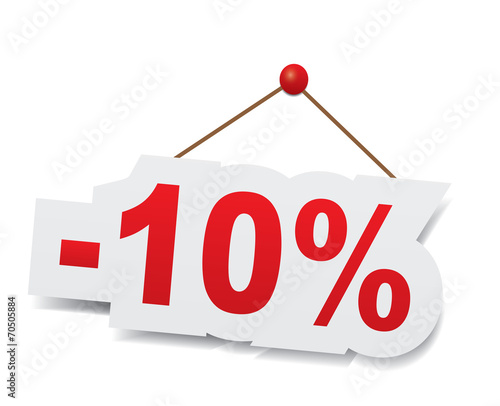 Ten percent off. Discount 10%.